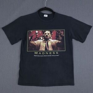 Vintage Leatherface Madness Shirt Size Small Black Texas Chainsaw Massacre 2000s